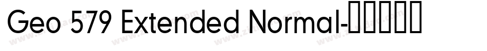 Geo 579 Extended Normal字体转换